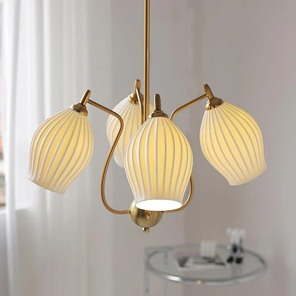 Modern Ceramics Flower shaped Warm Chandelier - Image 3