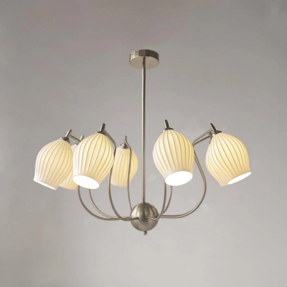 Modern Ceramics Flower shaped Warm Chandelier - Image 33