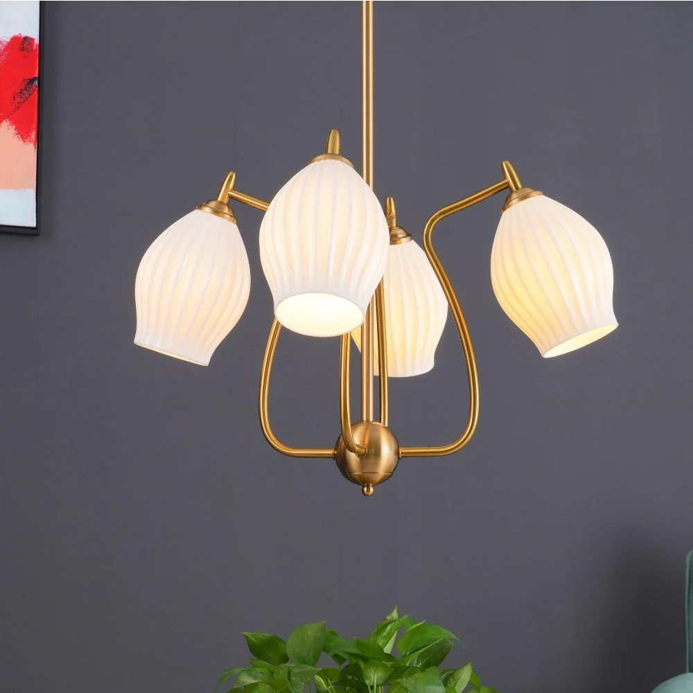 Modern Ceramics Flower shaped Warm Chandelier - Image 5