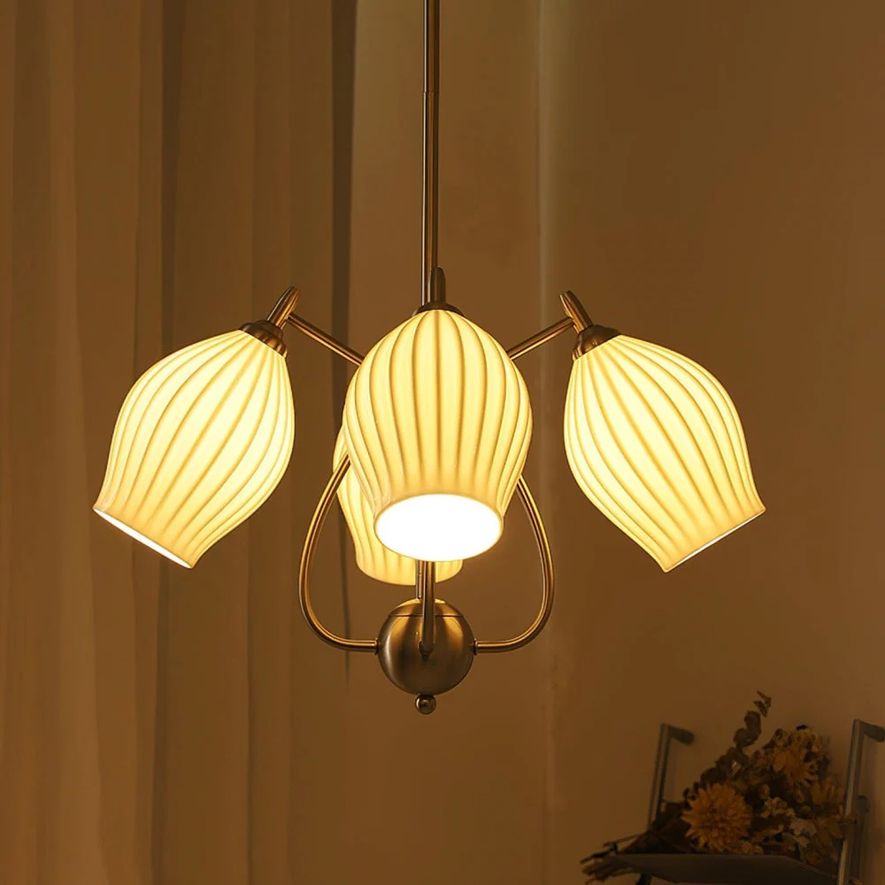 Modern Ceramics Flower shaped Warm Chandelier - Image 6