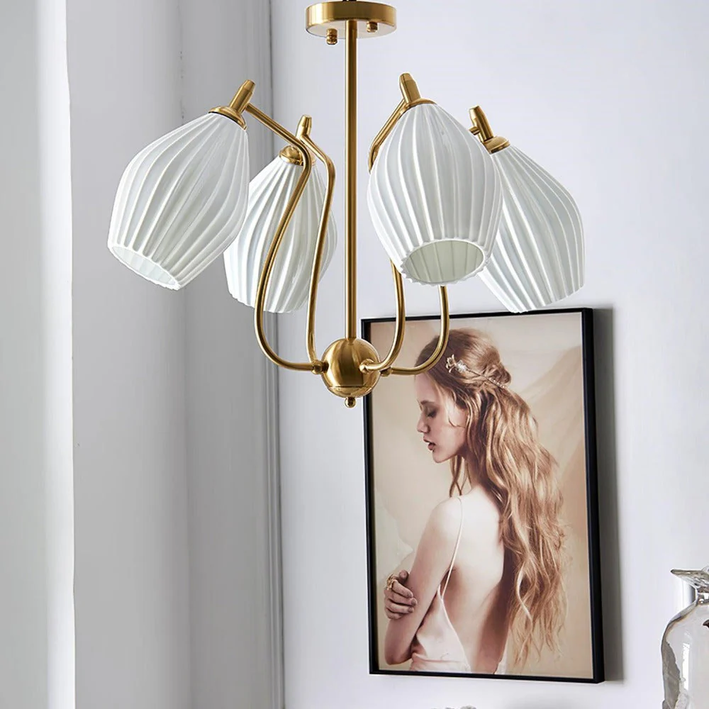 Modern Ceramics Flower shaped Warm Chandelier - Image 7