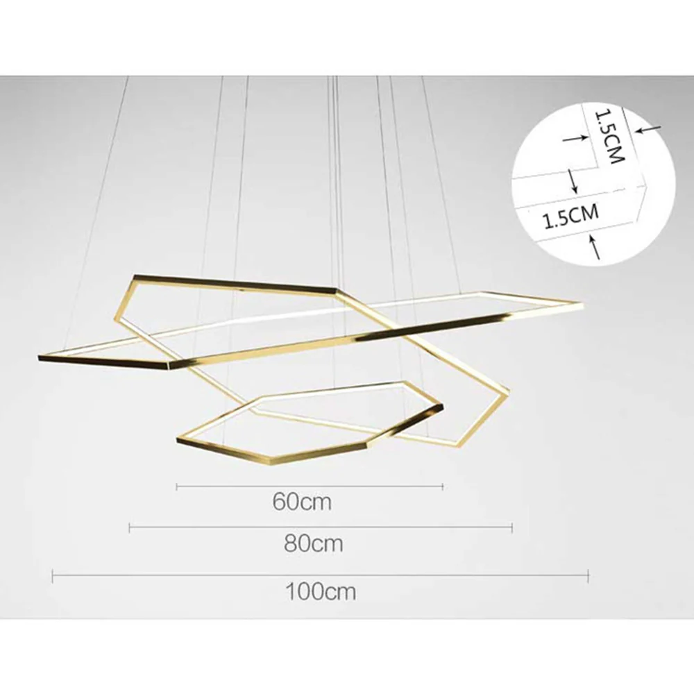 Modern Chic Geometric Polygon Pendant Light - Image 3