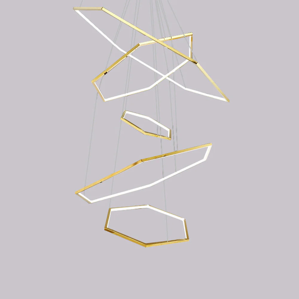 Modern Chic Geometric Polygon Pendant Light - Image 6