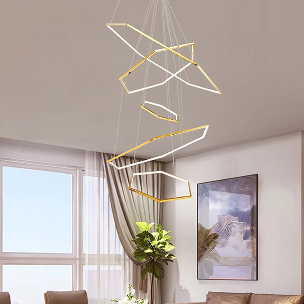 Modern Chic Geometric Polygon Pendant Light - Image 8