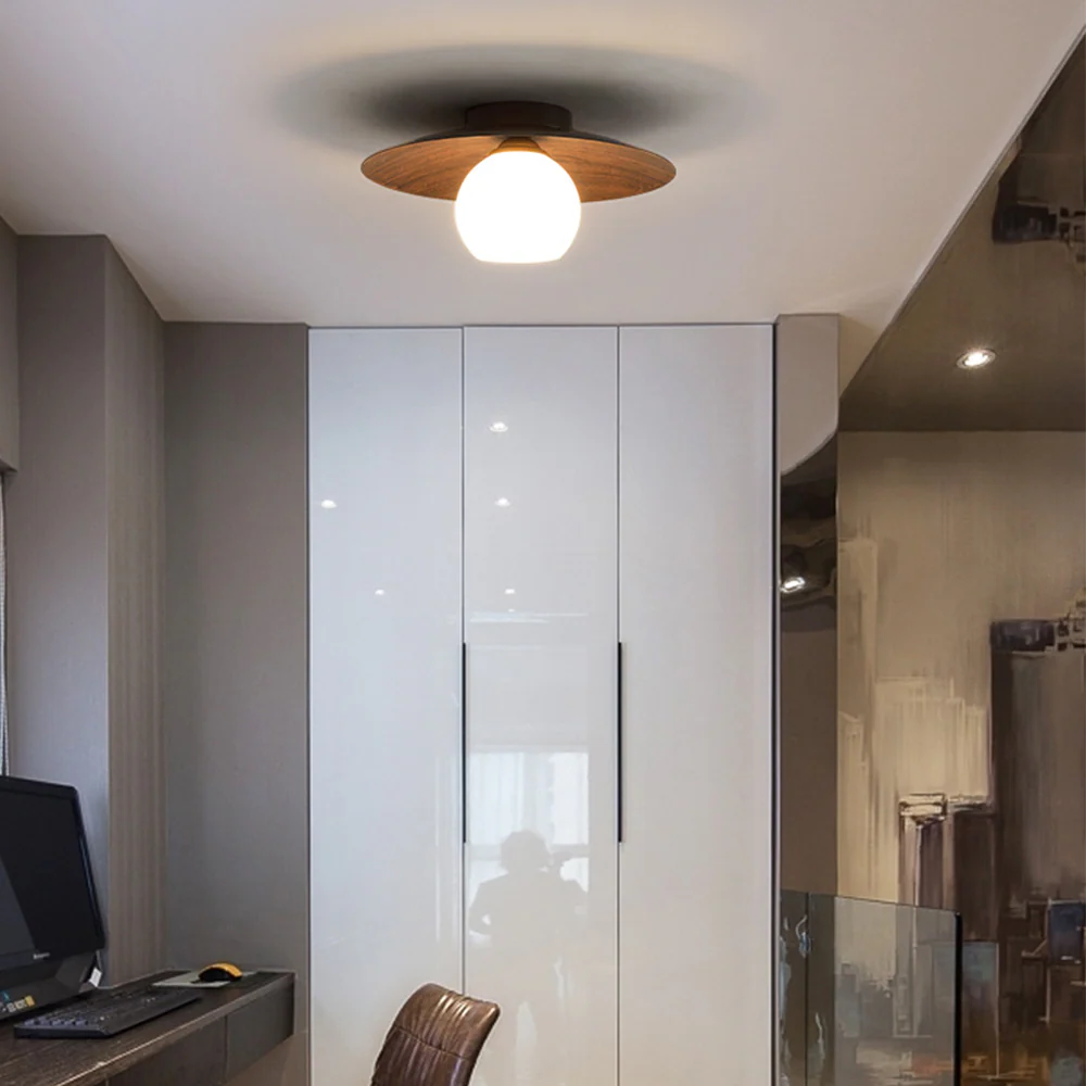 Modern Natural Wood Bedroom Ceiling Lamps - Image 4