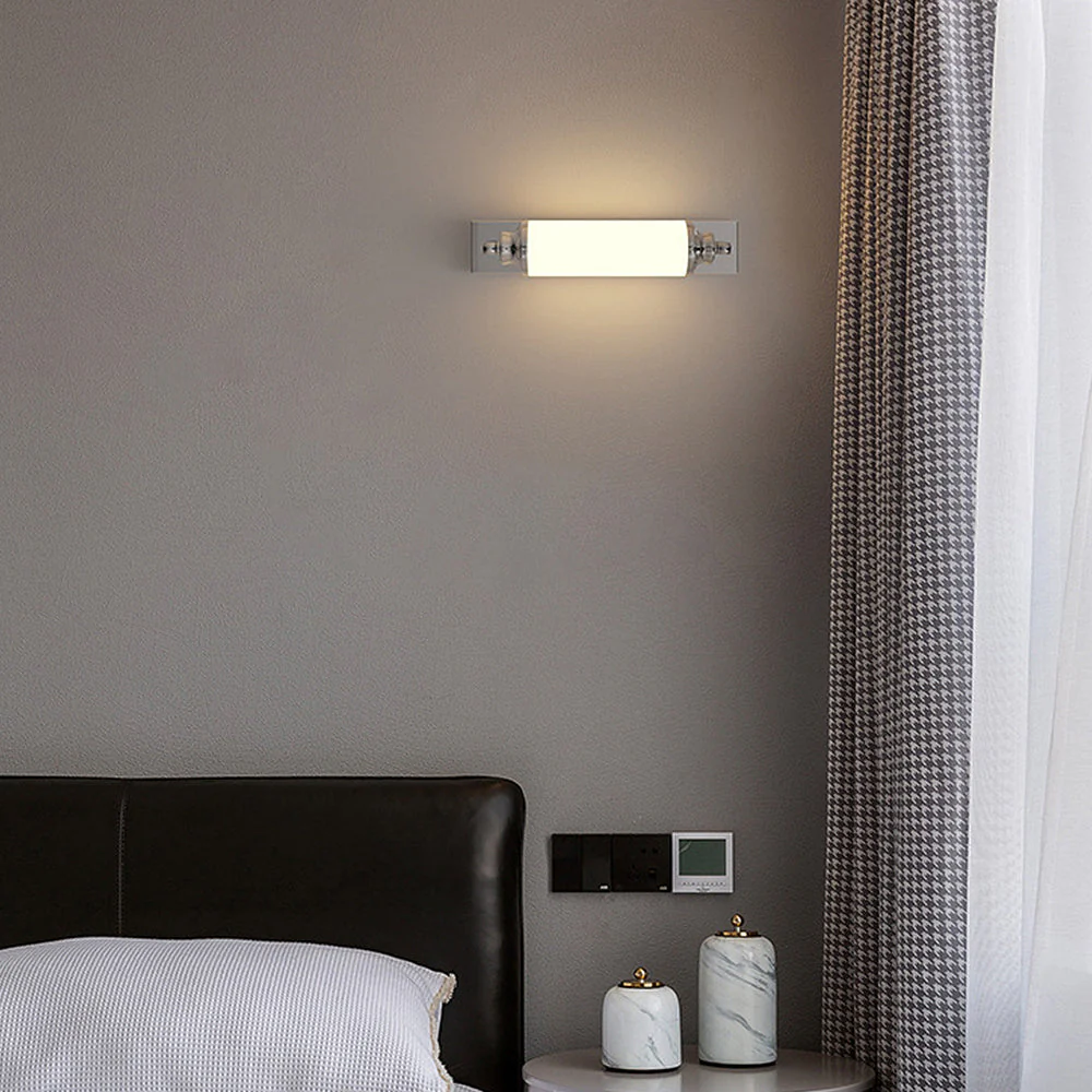 Modern Chrome Cylinder LED Wall Light - Image 3