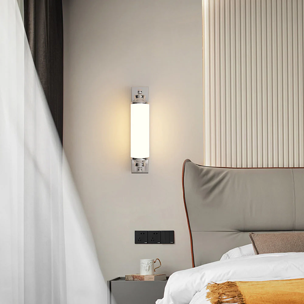 Modern Chrome Cylinder LED Wall Light - Image 4