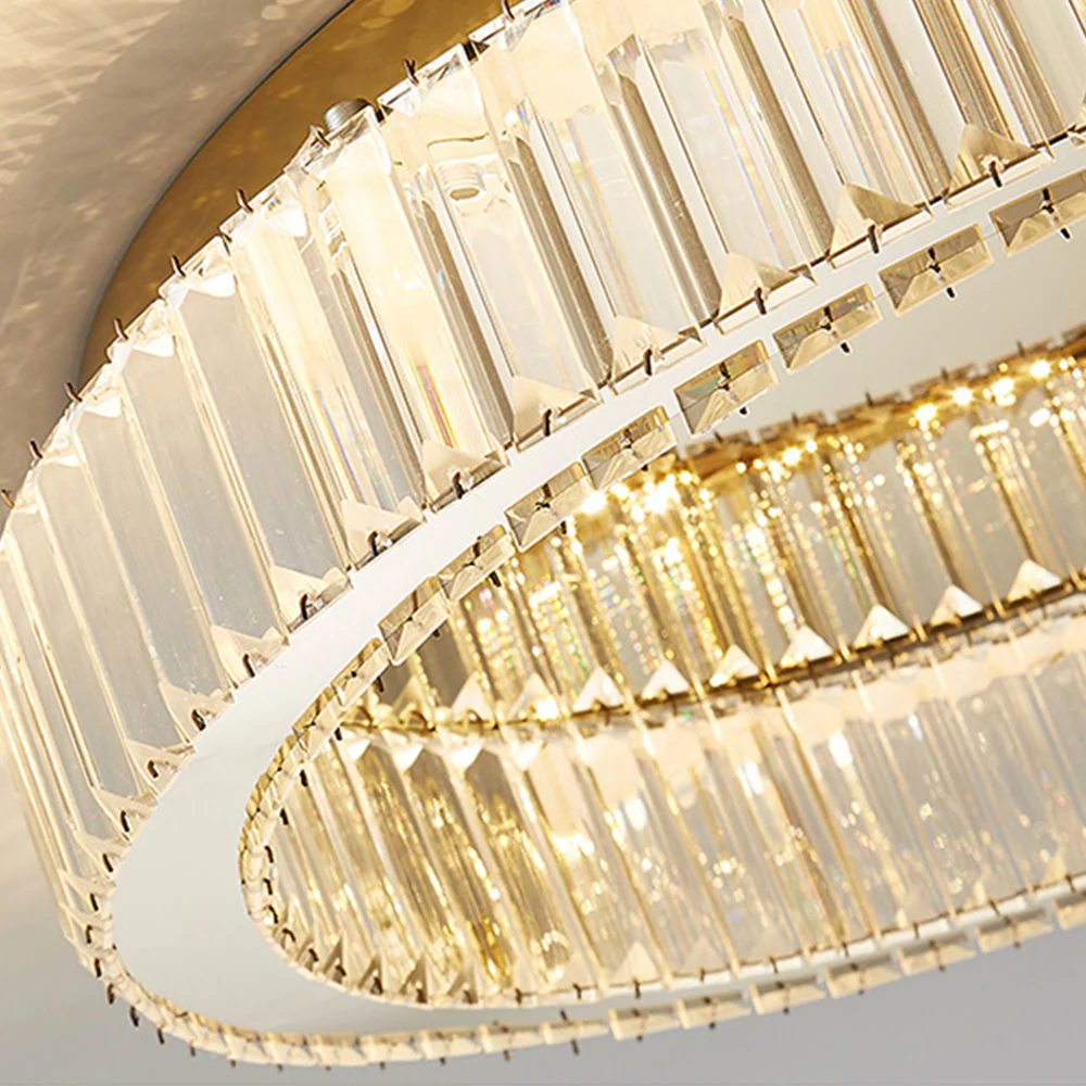 Modern Circle Gold Crystal Ceiling Light - Image 10