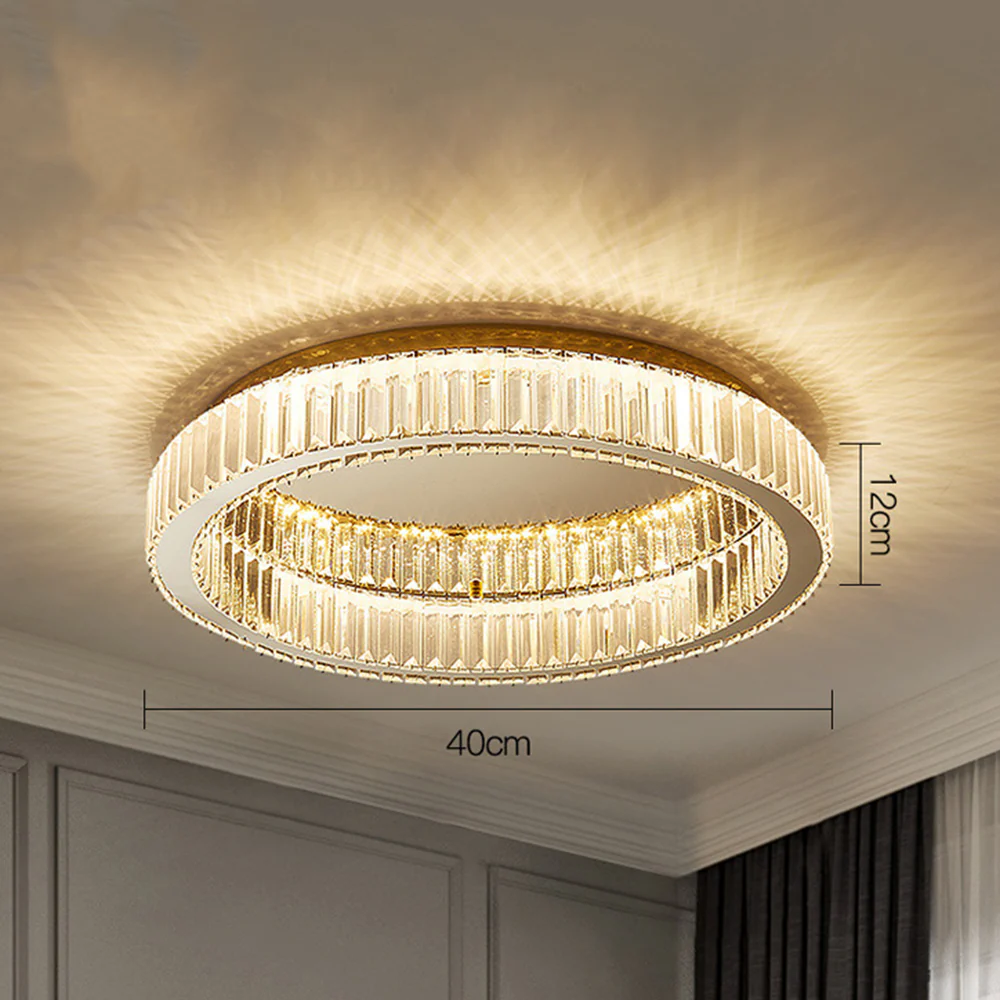 Modern Circle Gold Crystal Ceiling Light - Image 11