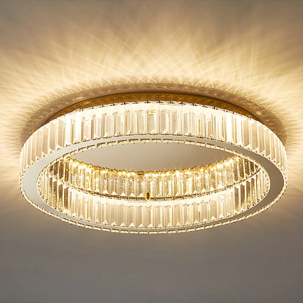 Modern Circle Gold Crystal Ceiling Light - Image 5