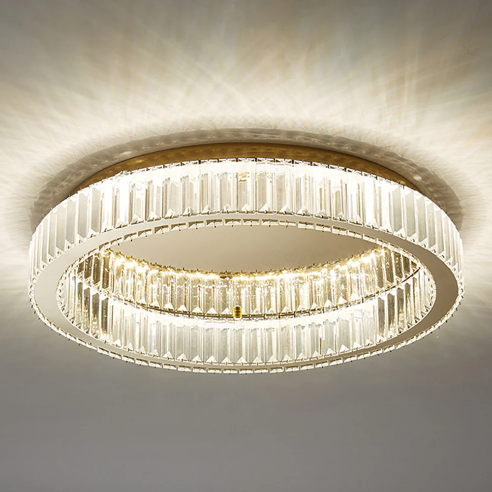 Modern Circle Gold Crystal Ceiling Light - Image 6