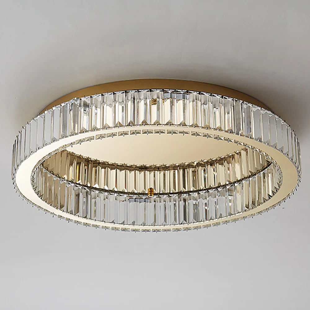 Modern Circle Gold Crystal Ceiling Light - Image 8