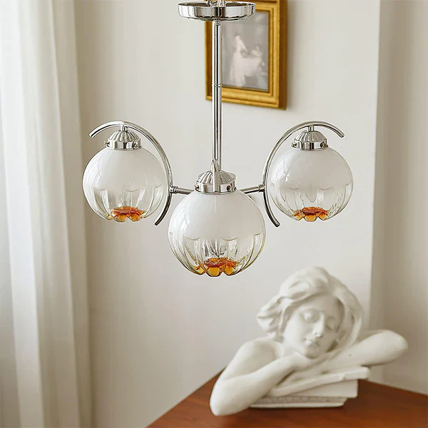 Modern Classic Flower Shape Glass Chandelier - Image 12