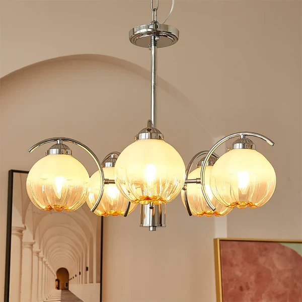 Modern Classic Flower Shape Glass Chandelier - Image 3