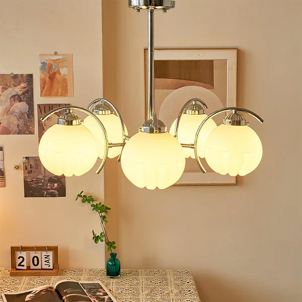 Modern Classic Flower Shape Glass Chandelier - Image 4