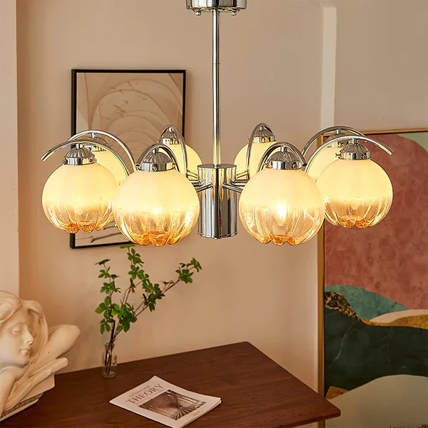 Modern Classic Flower Shape Glass Chandelier - Image 5