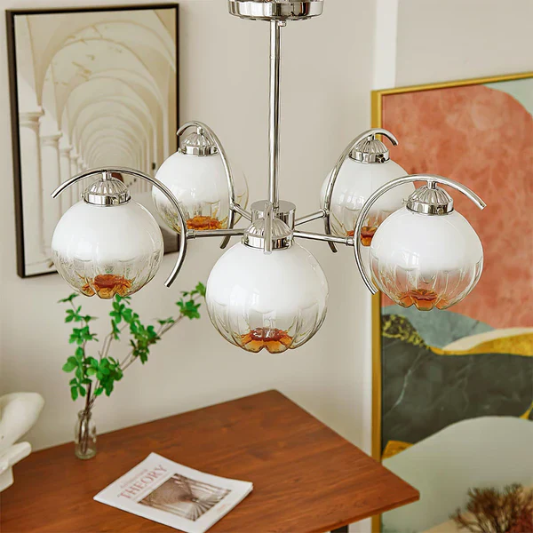 Modern Classic Flower Shape Glass Chandelier - Image 6