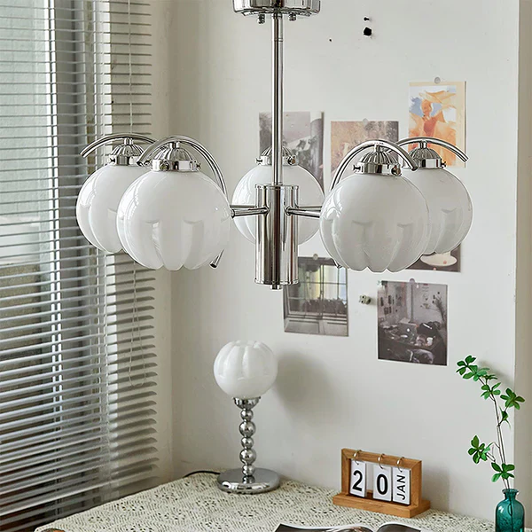 Modern Classic Flower Shape Glass Chandelier - Image 7