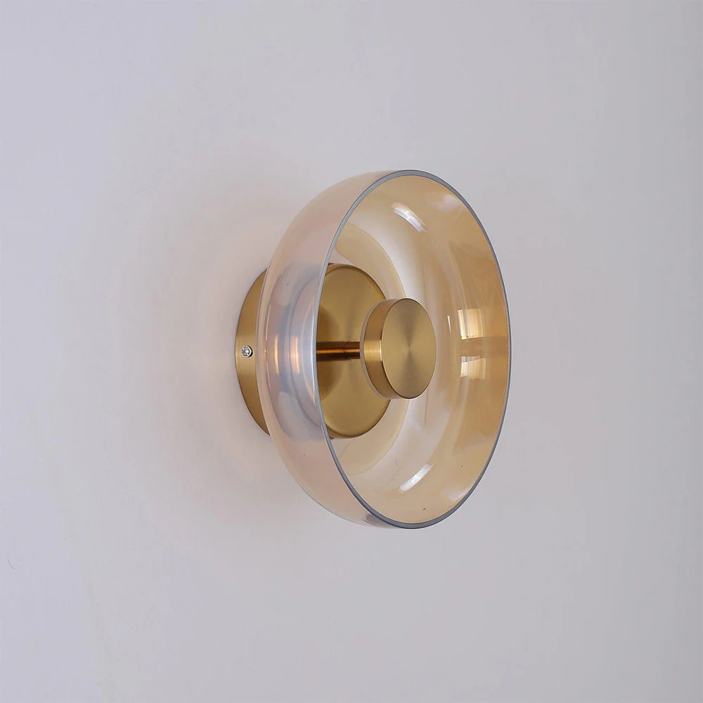 Modern Clear Round LED Glass Wall Sconce - Image 6