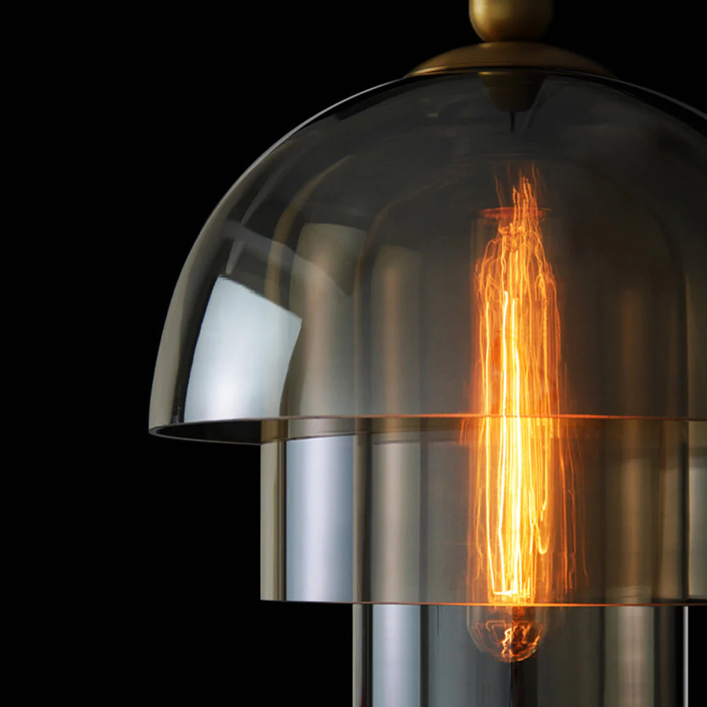 Modern Multi-Layer Glass Dome Hanging Light Fixture - Image 17