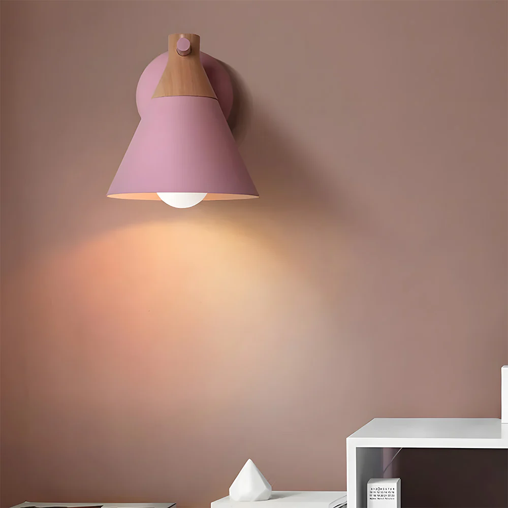 Modern Creative Multi-color Cone Bedroom Wall Light - Image 5