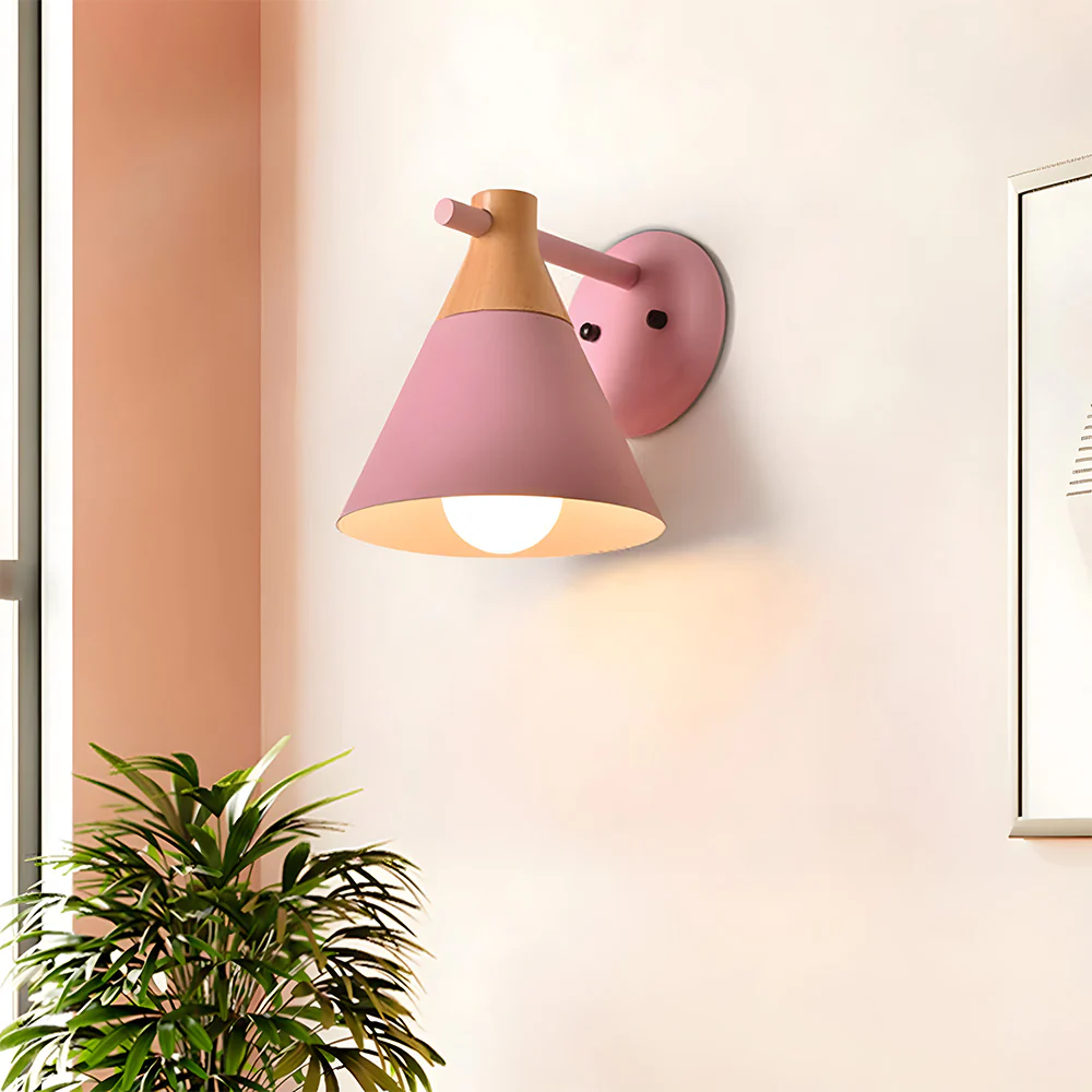 Modern Creative Multi-color Cone Bedroom Wall Light - Image 6