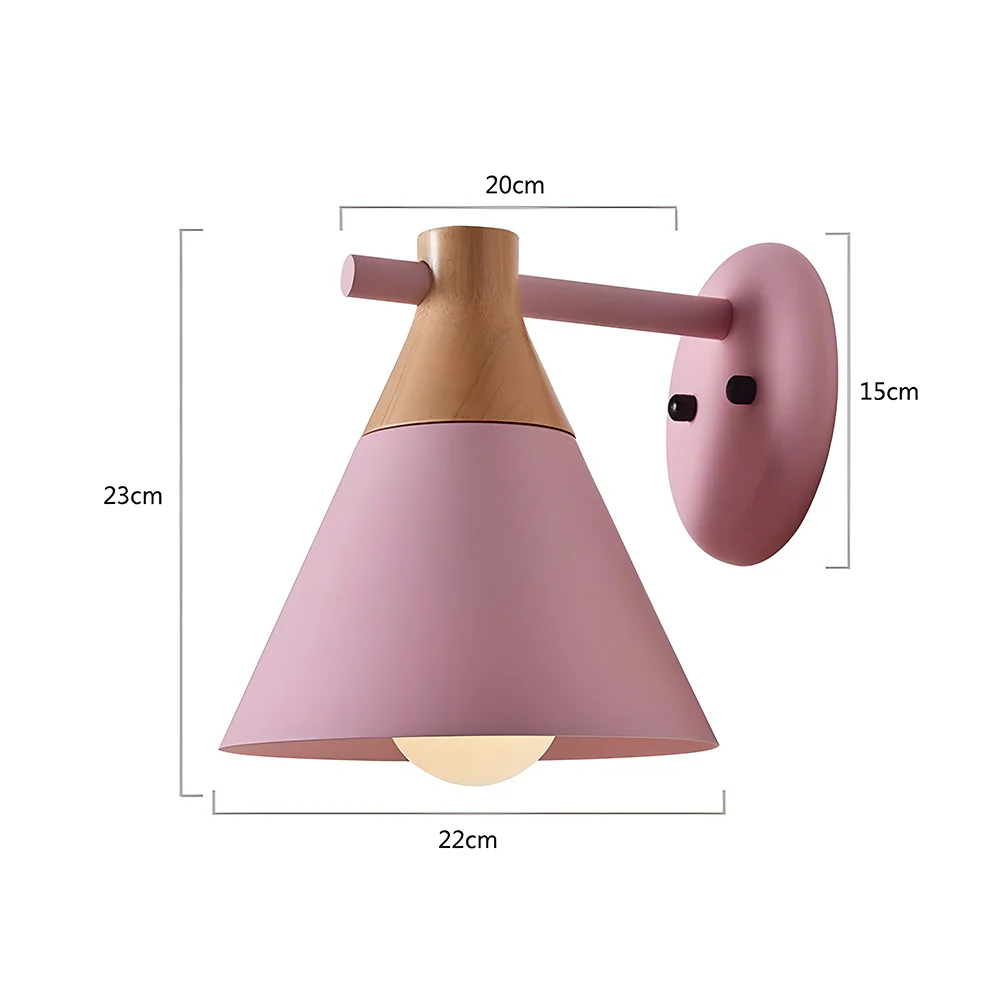 Modern Creative Multi-color Cone Bedroom Wall Light - Image 8