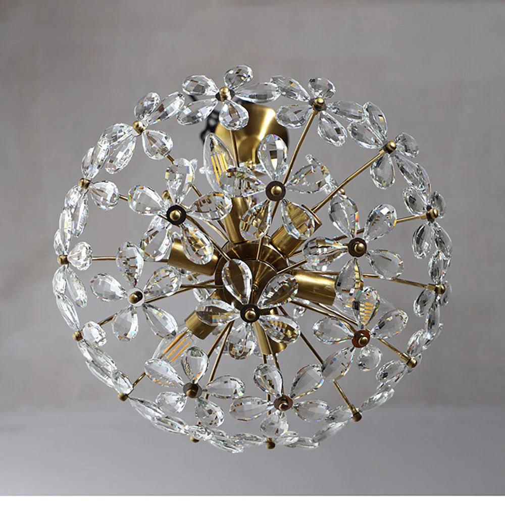 Luxury Crystal Bouquet Brass Chandeliers - Image 11