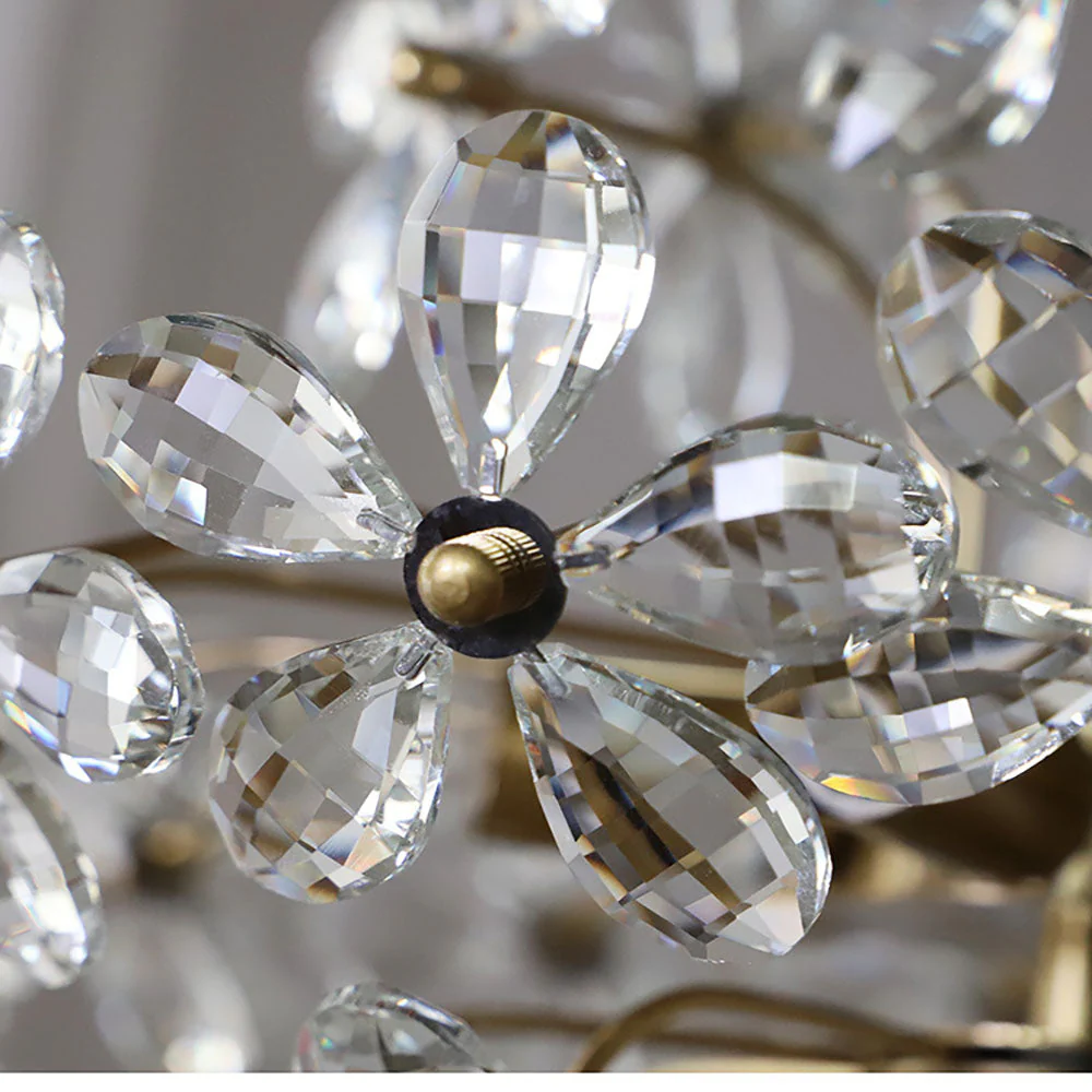 Luxury Crystal Bouquet Brass Chandeliers - Image 12