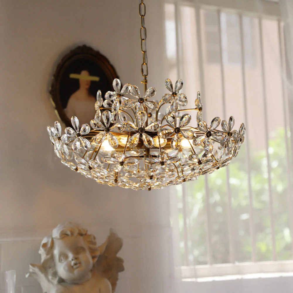 Luxury Crystal Bouquet Brass Chandeliers - Image 7