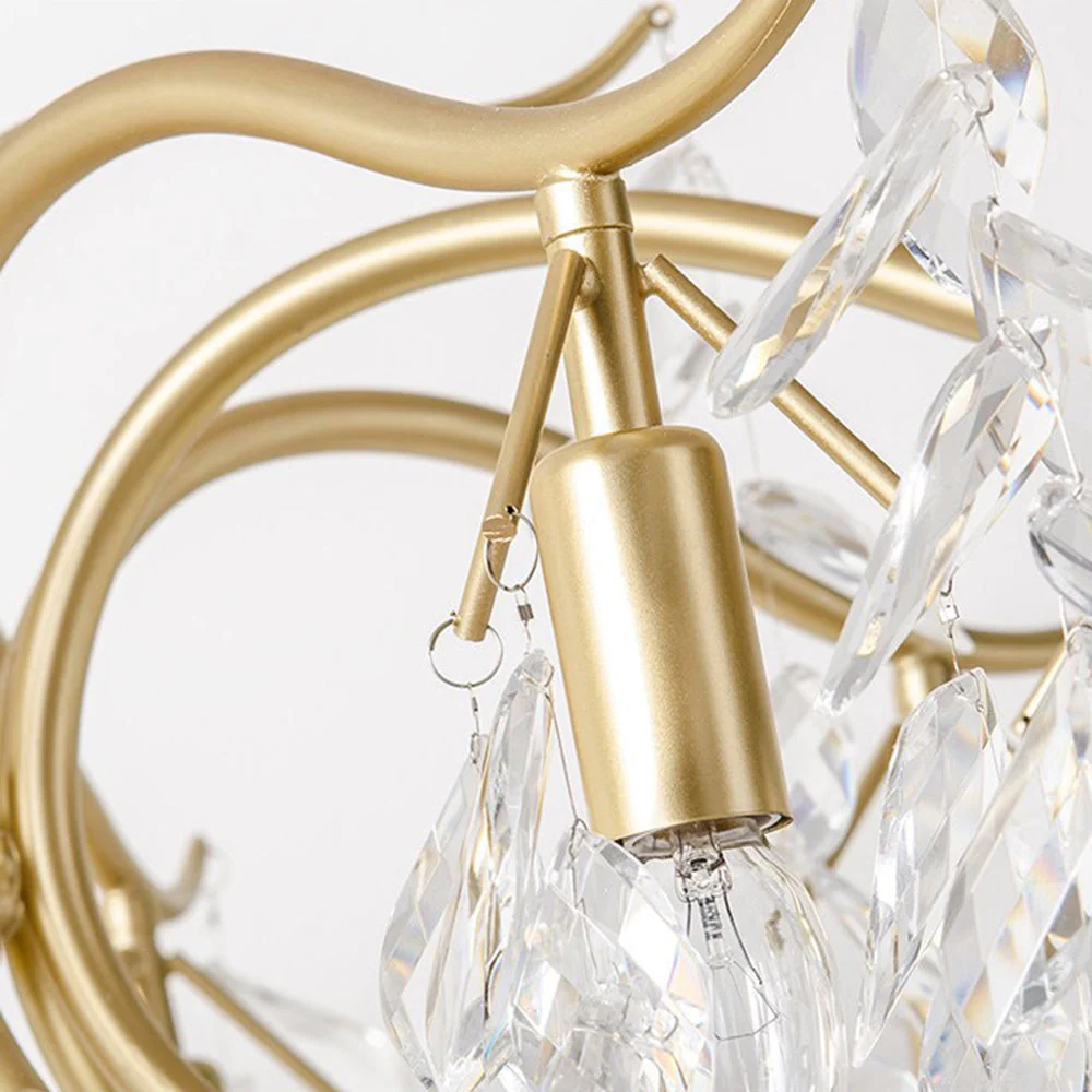 Modern Large Crystal Gold Tiered Dining Room Chandelier - Image 9