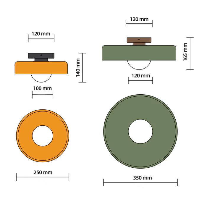Modern Round Flush Mount Kitchen Ceiling Light - Image 33