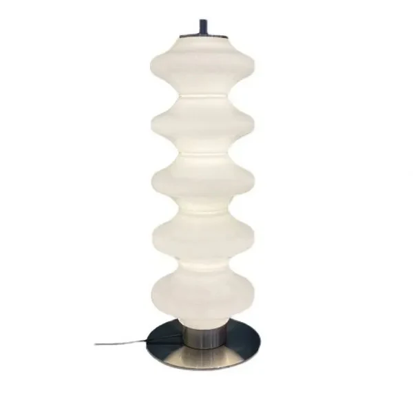 Modern Designer White Glass Art Table Lamp - Image 8
