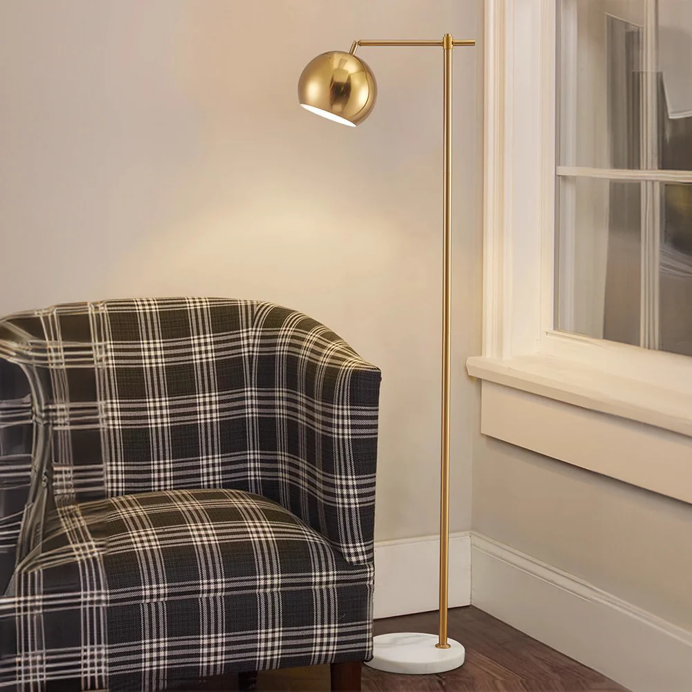 Modern Dome Metal Gold Floor Lamp - Image 3