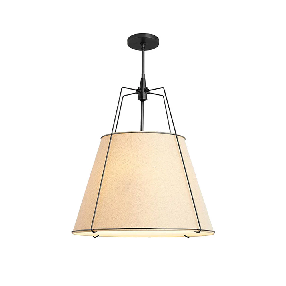Modern Fabric Conical White Hanging Light - Image 20
