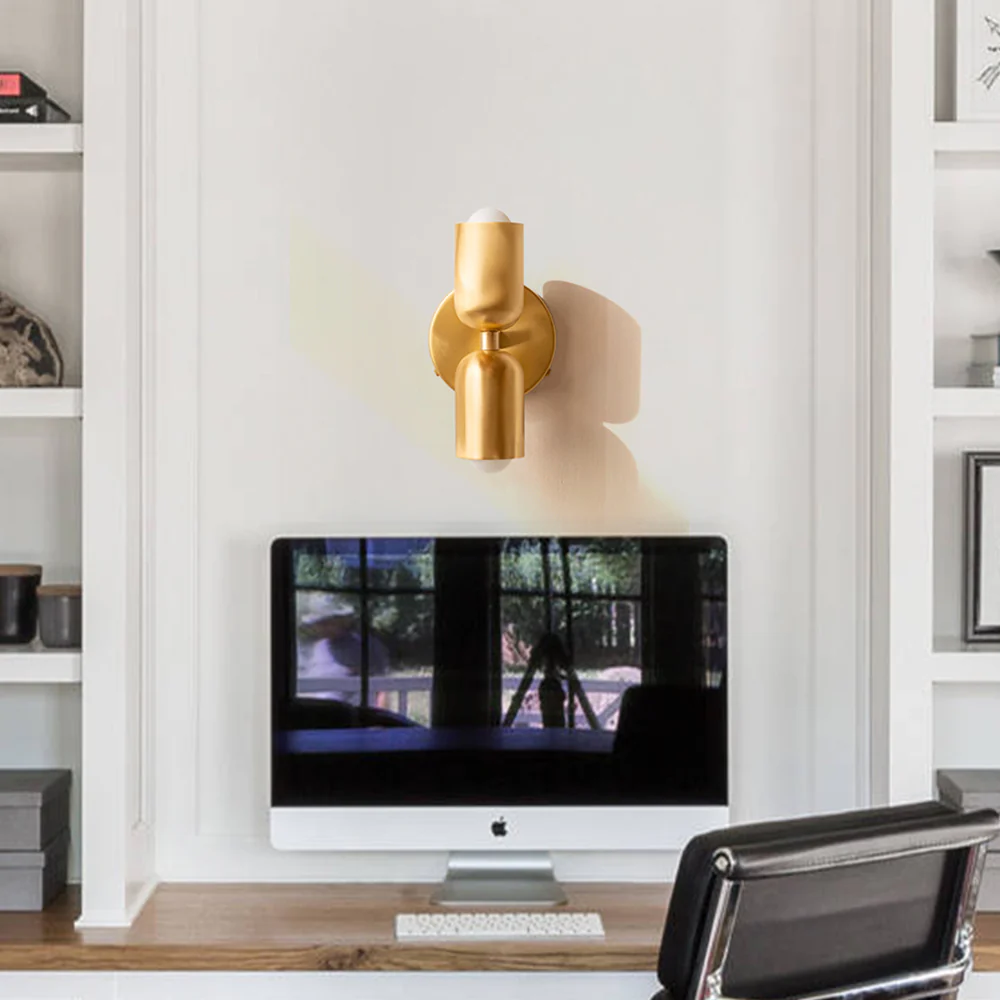 Modern Fancy Double Heads Copper Wall Sconce - Image 3