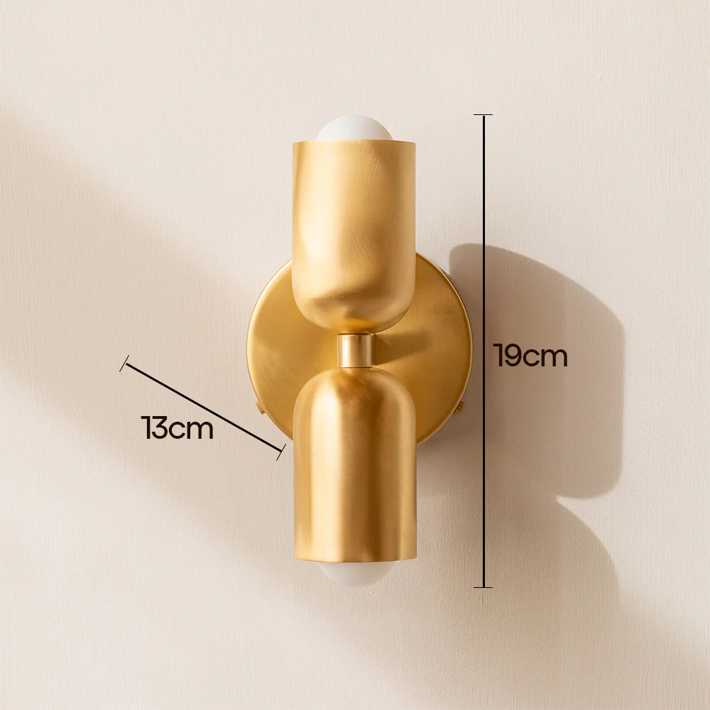 Modern Fancy Double Heads Copper Wall Sconce - Image 4