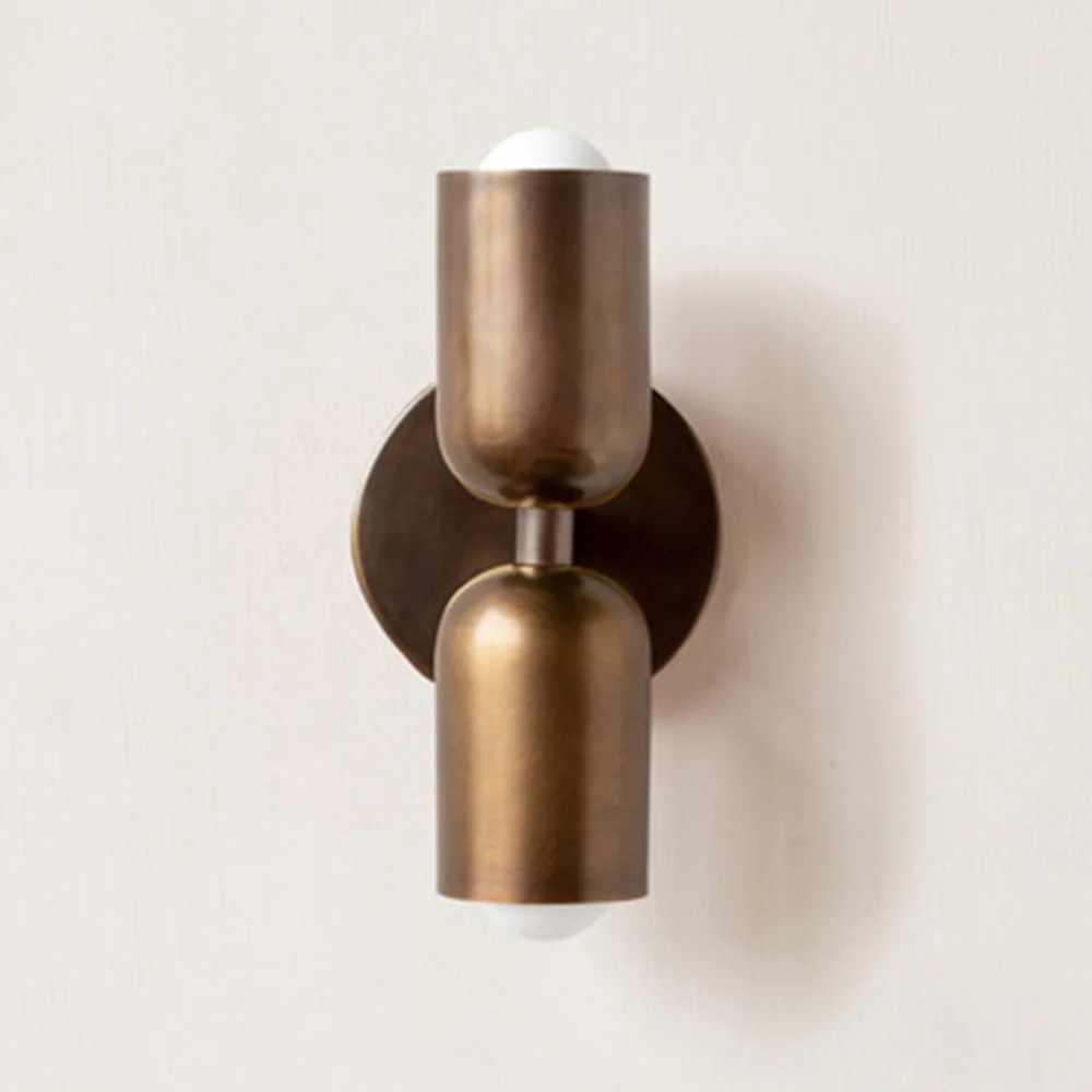 Modern Fancy Double Heads Copper Wall Sconce - Image 5