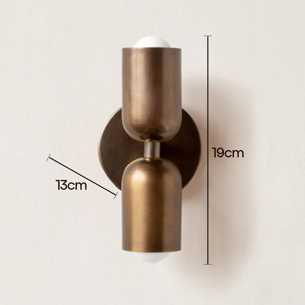 Modern Fancy Double Heads Copper Wall Sconce - Image 9