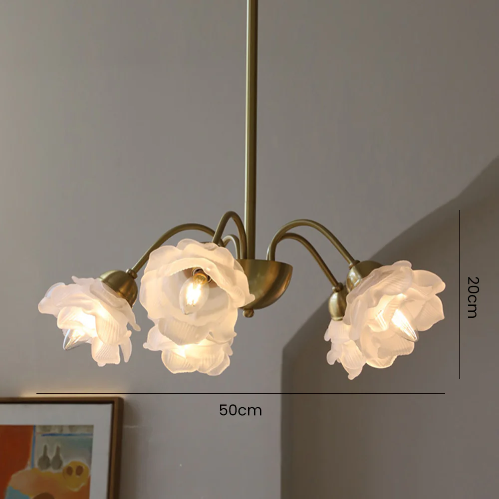 Modern French Retro Copper White Chandelier - Image 10