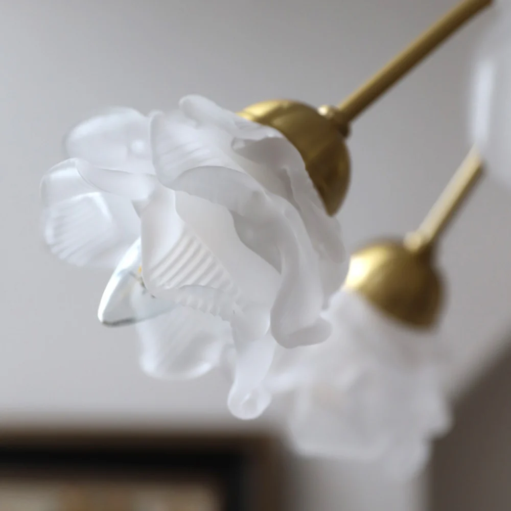 Modern French Retro Copper White Chandelier - Image 12