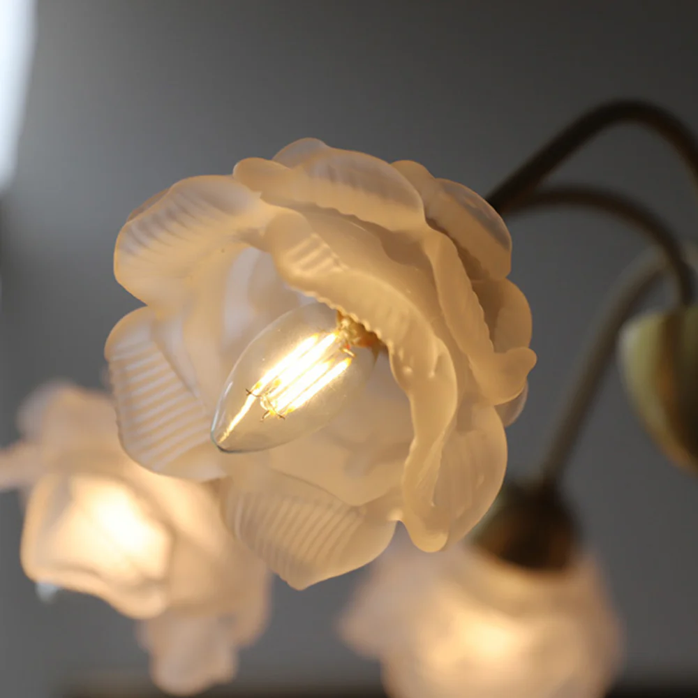 Modern French Retro Copper White Chandelier - Image 13
