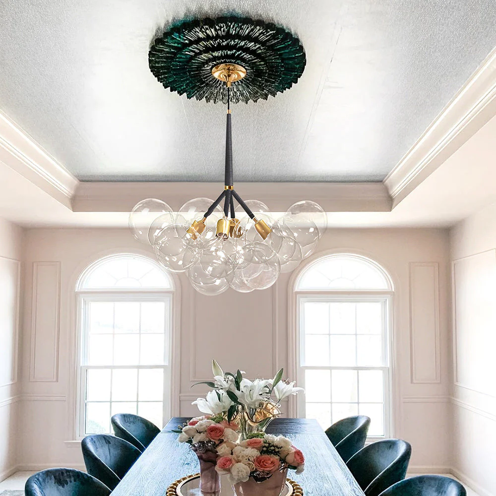 Large Glass Bubble Chandelier for Living Room - Image 7