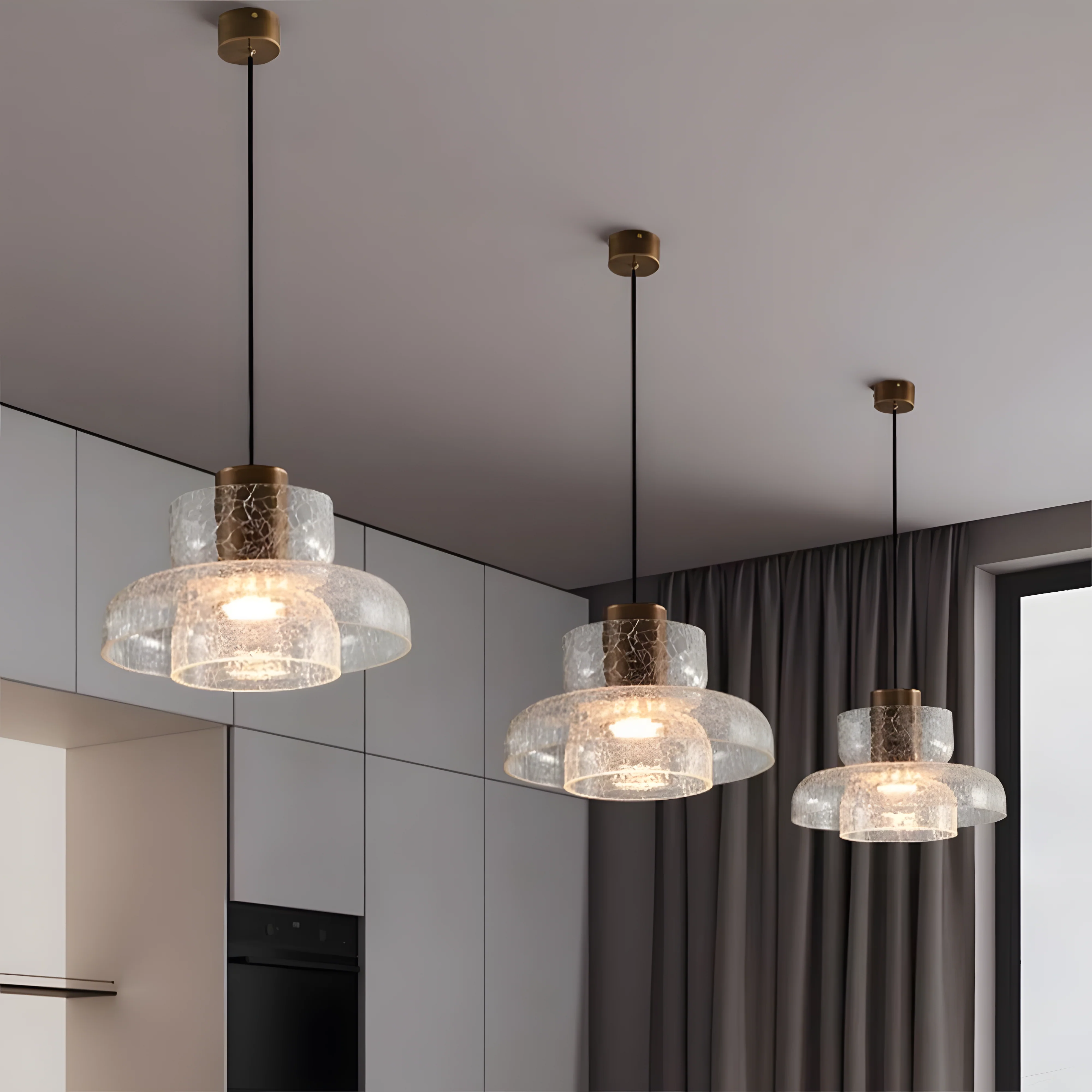 Modern Glass Double Head Pendant Light - Image 19