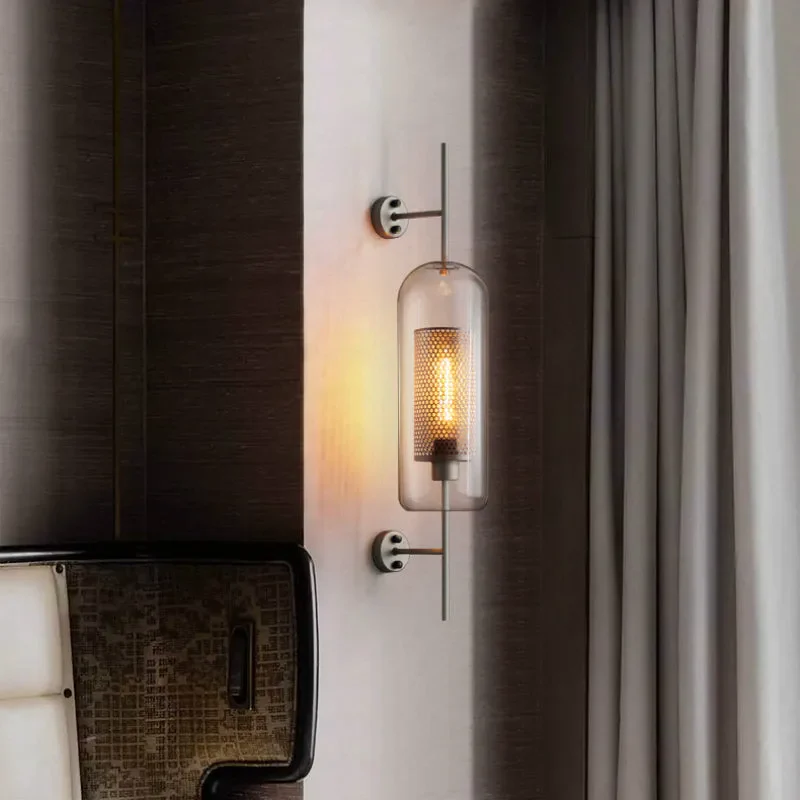 Modern Glass Golden Wall Ball Light Bedside Sconce - Image 3