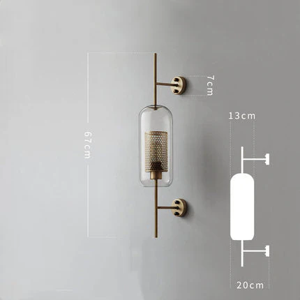 Modern Glass Golden Wall Ball Light Bedside Sconce - Image 4