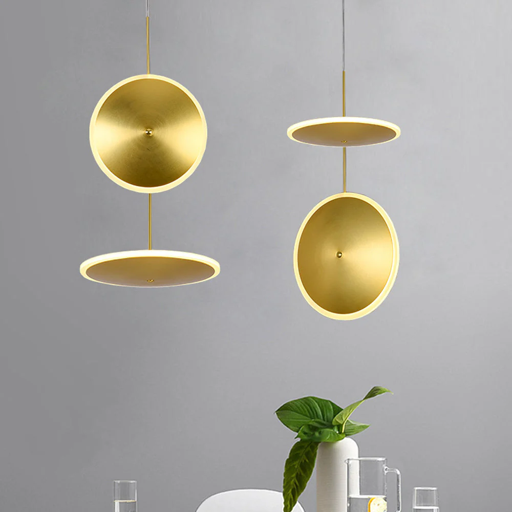 Modern Gold Chandelier Round Restaurant Lamps - Image 2