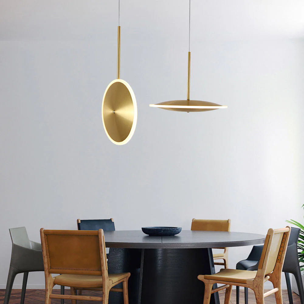 Modern Gold Chandelier Round Restaurant Lamps - Image 3