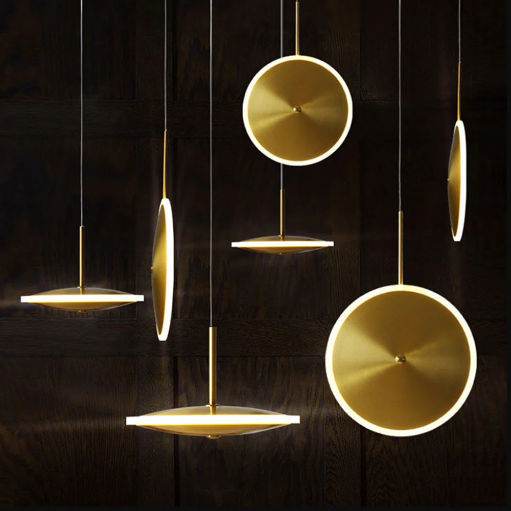 Modern Gold Chandelier Round Restaurant Lamps - Image 5