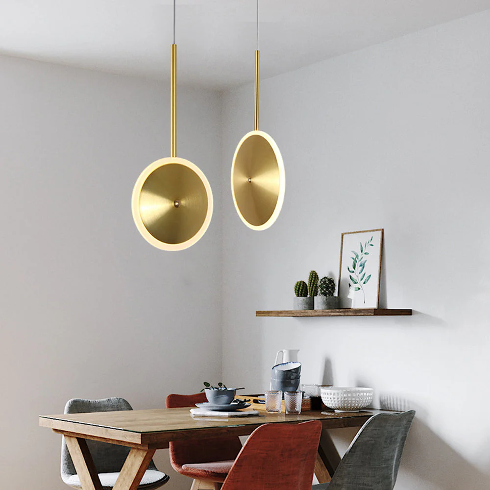 Modern Gold Chandelier Round Restaurant Lamps - Image 7